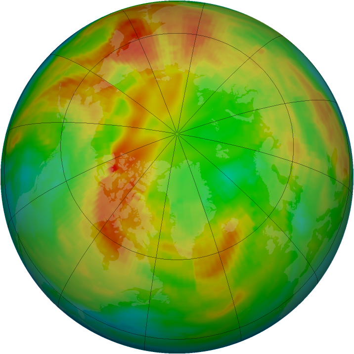 Arctic ozone map for 26 February 1992
